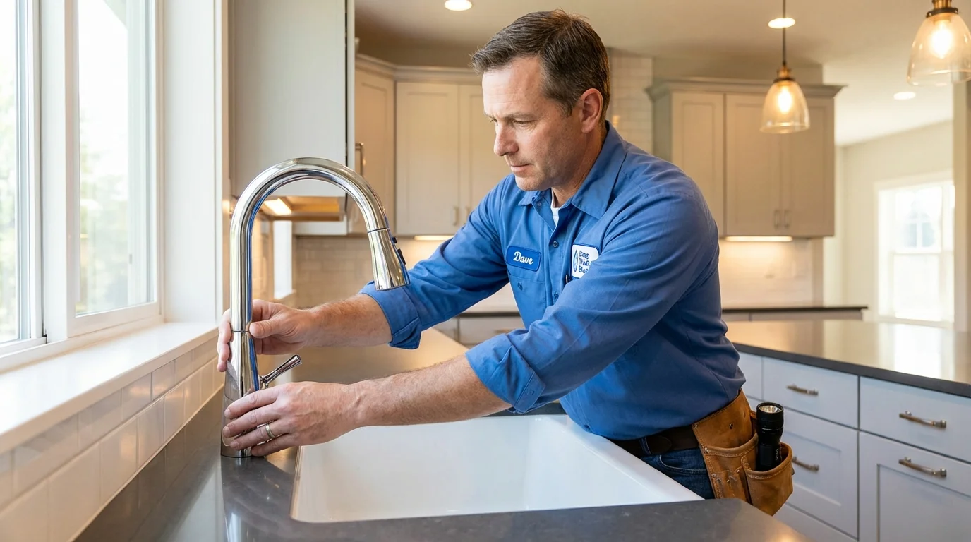 Kitchen faucet installation by Johns Plumbing LLC in Steeleville
